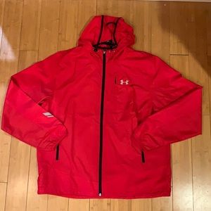 Under Armour Men’s red windbreaker. Size XL.